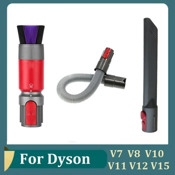 Para Dyson V12 V15 V7 V8 V10 V11 Aspirador Partes Anexo Traceless Remoção De Pó Escova Macia+Extensão De Mangueira+Plano De Sucção